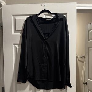 Black Button-Up Blouse
